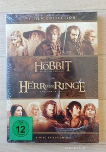 Der Hobbit Trilogie - Der Herr der Ringe Trilogie 6 Fime DVD, neu - Bild 1 von 2