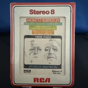 SEALED/HEIFETZ RUBINSTEIN FAVORITE BRAHMS CONCERTOS  RCA 8 Track R&S5075 New A10 - Picture 1 of 2