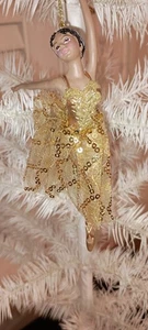KURT ADLER 6"- AFRICAN AMERICAN BALLERINA ORNAMENT-NEW-2025-B-AS SHOWN - Picture 1 of 4