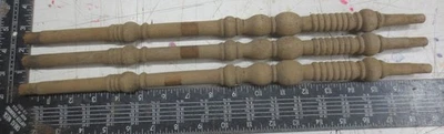 3 torneados de madera antiguos - husillos - salvamento de muebles - hágalo usted mismo - reutilizar Foto 1 de 4