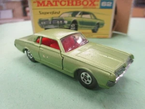 NEW IN BOX - VINTAGE LESNEY MATCHBOX # 62 MERCURY COUGAR  SUPERFAST - Picture 1 of 4
