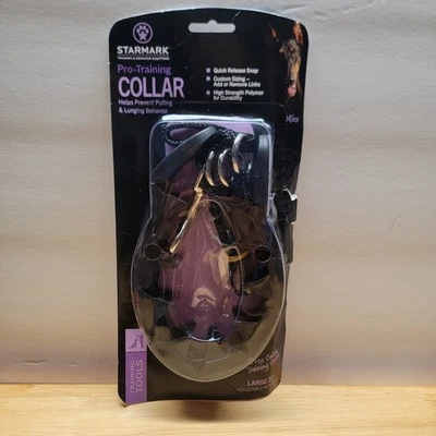 Nuevo Collar de Entrenamiento Starmark Perro Profesional Talla Grande 21" Liberación Rápida Snap Negro Foto 1 de 4