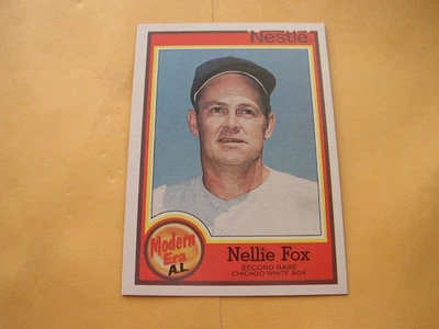 NELLIE FOX 1987TOPPS NESTLE CARD WHITE SOX HOF - Image 1 of 2