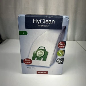 OEM Miele U Upright Vacuum Bags 3D AirClean 4 HEPA Bags & 2Filter NEW - Picture 1 of 5