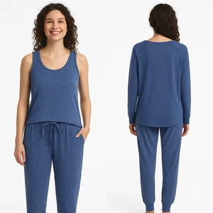 Neu mit Etikett Live Love Lounge von Karen Neuburger 3-teiliges Set klein blau meliert - Bild 1 von 3