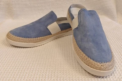 Johnston & Murphy 女式 Callie 蓝色麂皮绒懒人鞋拖鞋 - 尺寸 7.5 — 第 1/4 张图片