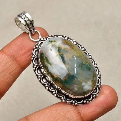 Ciondolo gioiello fatto a mano in argento sterling 925 pietra preziosa... - Immagine 1 di 4