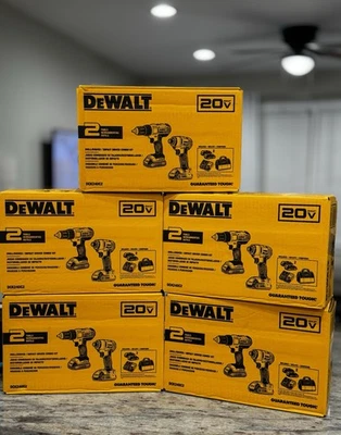DEWALT DCK240C2 20V MAX 2-Tool Cordless Drill Driver & Impact Driver Combo Kit - Image 1 of 4