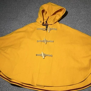 Vtg Fidelity Gerlad & Stewart Cape Womens Wool Toggle Coat Poncho Hooded US 80s - Picture 1 of 10
