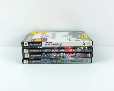 Лот из 4 гоночных игр PS2 Gran Turismo 4 Mustang Corvette полное погружение гонки - Изображение 1 из 4