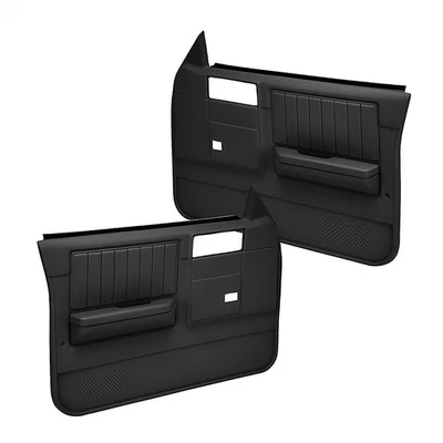 1982-85 Chevy GMC S10 S15; Painéis de porta; com janelas Pwr; ABS; Preto; Par - Imagem 1 de 3