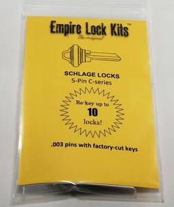 Rekey Up To 10 Schlage Locks Using Our Key and Pin Set with Factory Cut Keys - Picture 1 of 4