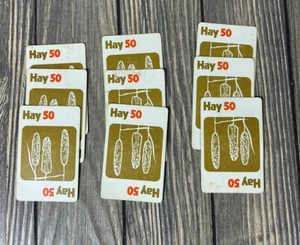 Vintage 1973 Parker Brothers Pit Game Replacement Piece K 9 Hay Cards - Picture 1 of 2