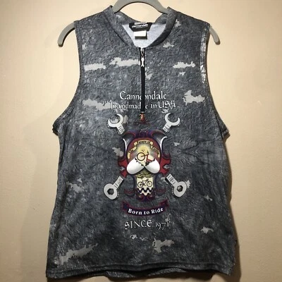 Cannondale Born To Ride Wrenches Theme 1/2 Zip Cycling Jersey Shirt XL - Image 1 of 4