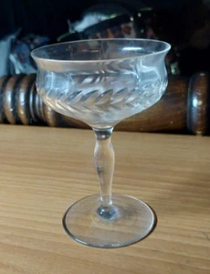 Vintage Cut Glass Desert Goblet - Picture 1 of 3