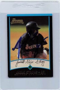 2001 Bowman #BDP81 Jamal Strong Mariners Signed Auto *G7761