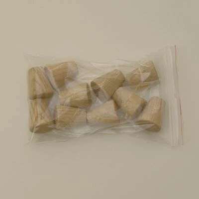 25mm Solid Oak Minimalistic Cone Knob / Cabinet Door / Furniture K97 + screws - Image 1 of 2