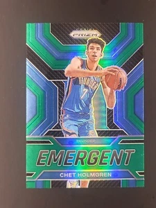Panini Prizm OKC Thunder Chet Holmgren 2022 novato radiocontrol verde inserto emergente - Imagen 1 de 3
