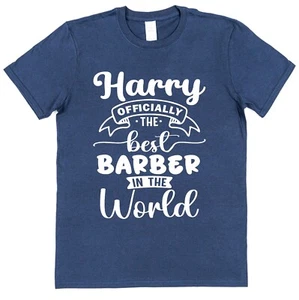 Camiseta Personalizada Mejor Barbero Regalo Personalizado Peluquería Nombre Marido Hijo Papá - Imagen 1 de 20
