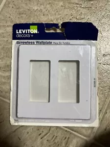 Leviton Decora Plus Screwless Snap on Wallplate 80309 white - Picture 1 of 1