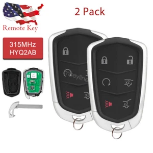 2 For 2015 2016 2017 2018 2019 Cadillac Escalade Keyless Entry Remote Key Fob - Picture 1 of 6