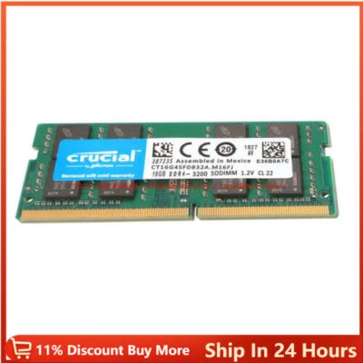 CRUCIAL DDR4 16GB 3200 MHz PC4-25600 Laptop SODIMM Non-ECC 260-Pin Memory RAM - Bild 1 von 4