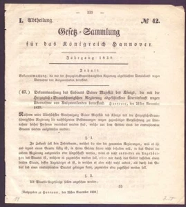 2 Ogłoszenia o kolekcji praw Królestwo HANNVOER 1839 (363) - Zdjęcie 1 z 4