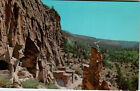 Postcard NM Cave Rooms Talus House Bandelier National Monument Frijoles Canyon