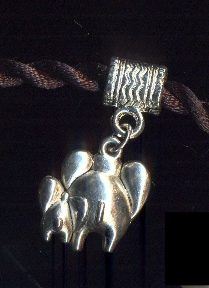 Ciondolo argentato per catena snake elefante - Immagine 1 di 1