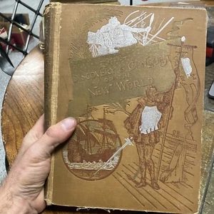 vintage antique the discoveries and conquest of the new world irving & robertson - Foto 1 di 8