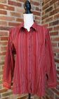 Eddie Bauer Womens Size XL Wrinkle Resistant Long Sleeve Button Shirt Deep Red
