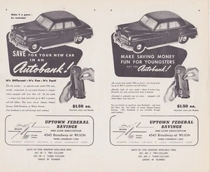 Hoja de anuncios BANCO BANTHRICO de los años 50 AUTOBANK - AHORRA PARA TU AUTO NUEVO - Imagen 1 de 1