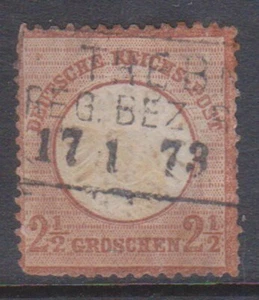 (Q63-92) 1872 Germany 2 1/2G red B Arms (CQ) (v) - Picture 1 of 1