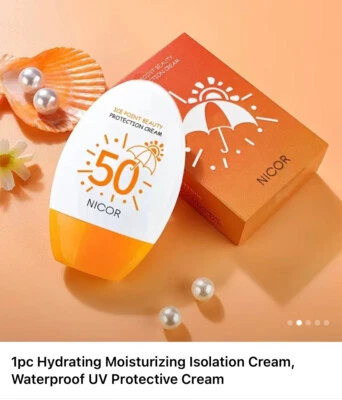 2 Cajas Protector Solar No Graso FPS 50 Hidratante Hidratante Crema Protectora UV Foto 1 de 3