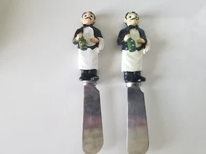 Guy Buffet Boston Warehouse Stainless Steel Butler Spreaders Set of 2 - Picture 1 of 6
