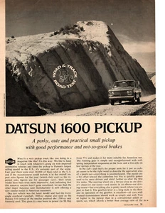 1970 DATSUN 1600 PICKUP ~ ORIGINAL 3-PAGE ARTICLE / ROAD TEST / AD - Picture 1 of 2
