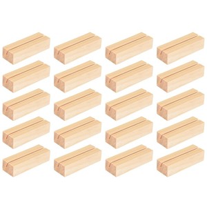 20 pcs wooden table card holder, wooden table number holder stand clamps Stan6588