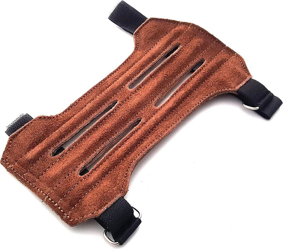 Archery Arm Guard Suede Arm Gaurd 2 Strap Protector Guard - Image 1 of 2