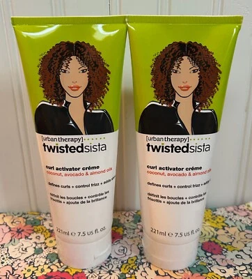 2 CREMA ACTIVADORA DE RIZOS TWISTED SISTA (ACEITES DE COCO AGUACATE ALMENDRAS) 7,5 oz Foto 1 de 2