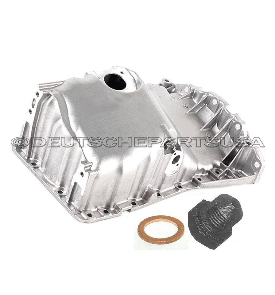 VW PASSAT AUDI A4 CÁRTER DE ACEITE DEL MOTOR CON SENSOR DE NIVEL DE ACEITE ORIFICIO TAPÓN DE DRENAJE 06B103601CA Foto 1 de 1