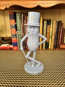 Vintage Mr. Peanut Plastic Coin Bank Light Blue Planters Advertising 8.5 in. - Picture 1 of 7