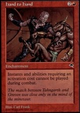 4x NM-Mint, English Regular Hand to Hand Tempest magicmtg