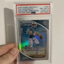 2020 Panini Absolute Spectrum #194 Tua Tagovailoa RC Rookie AUTO /60 PSA