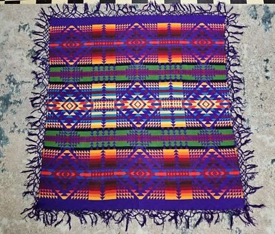 Vtg PENDLETON Wool Purple Beaver State Limited Release Blanket VIBRANT COLORS - Image 1 of 4