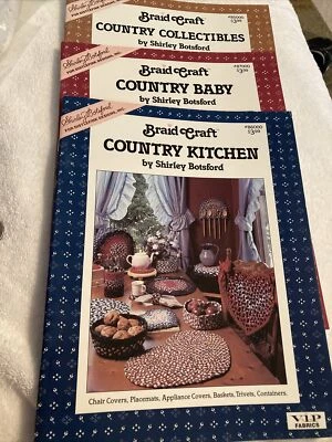Braid Craft Shirley Botsford Set of 3 Books Country Kitchen Collectibles Baby - Image 1 of 4