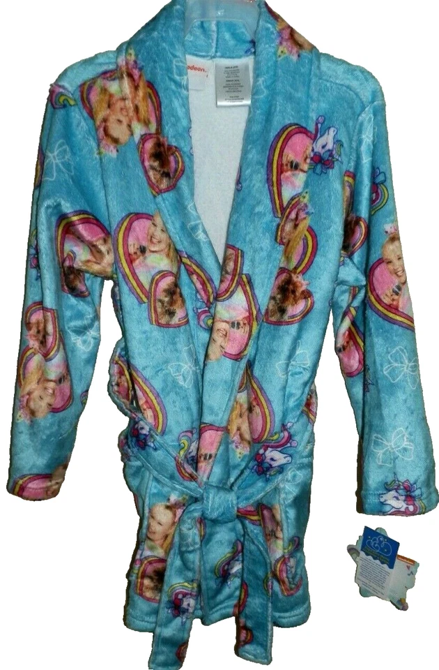 Nickelodeon Jojo Siwa Girls Plush Robe 6/6x-blue