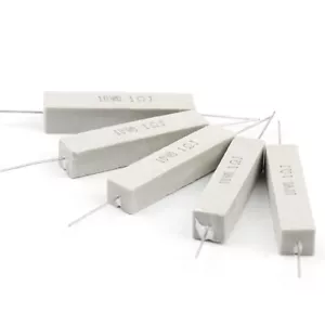 10Pcs/PACK 10W 10 watt Wirewound Cement Resistor Ceramic horizontal 0.1-100K ohm - Picture 1 of 5