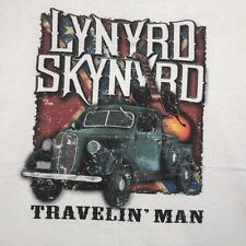 Lynyrd Skynyrd Shirt TRAVELIN' MAN Concert Tour 2007 Crew Tee Adult L T-Shirt