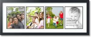 ArtToFrames Collage Mat Picture Photo Frame - 4 8x10" Openings Satin Black 19 - Picture 1 of 62