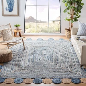 Alfombra Denim Yute Mezcla Trenzada a Mano Corredor Alfombra Rectángulo Moder... - Imagen 1 de 7